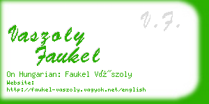 vaszoly faukel business card